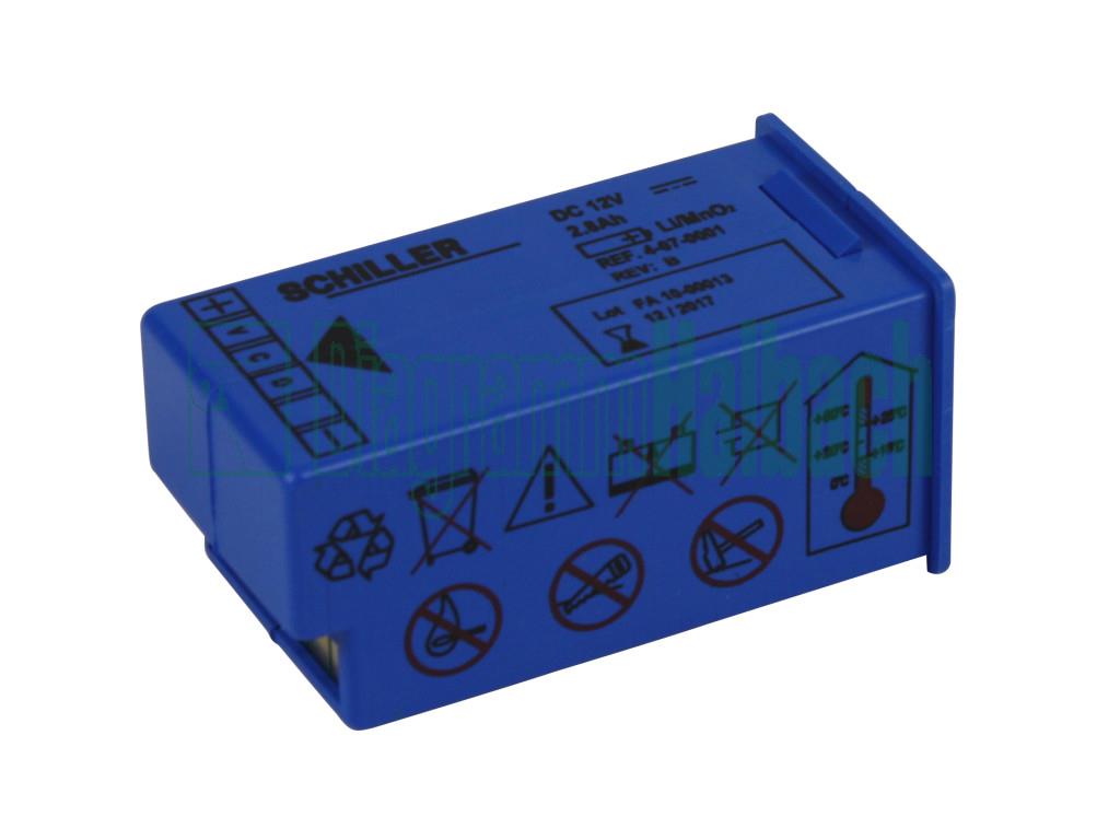 DIAGRAMM HALBACH Original Lithiumbatterie 12V, 2,8Ah für Schiller Defi Fred Easy