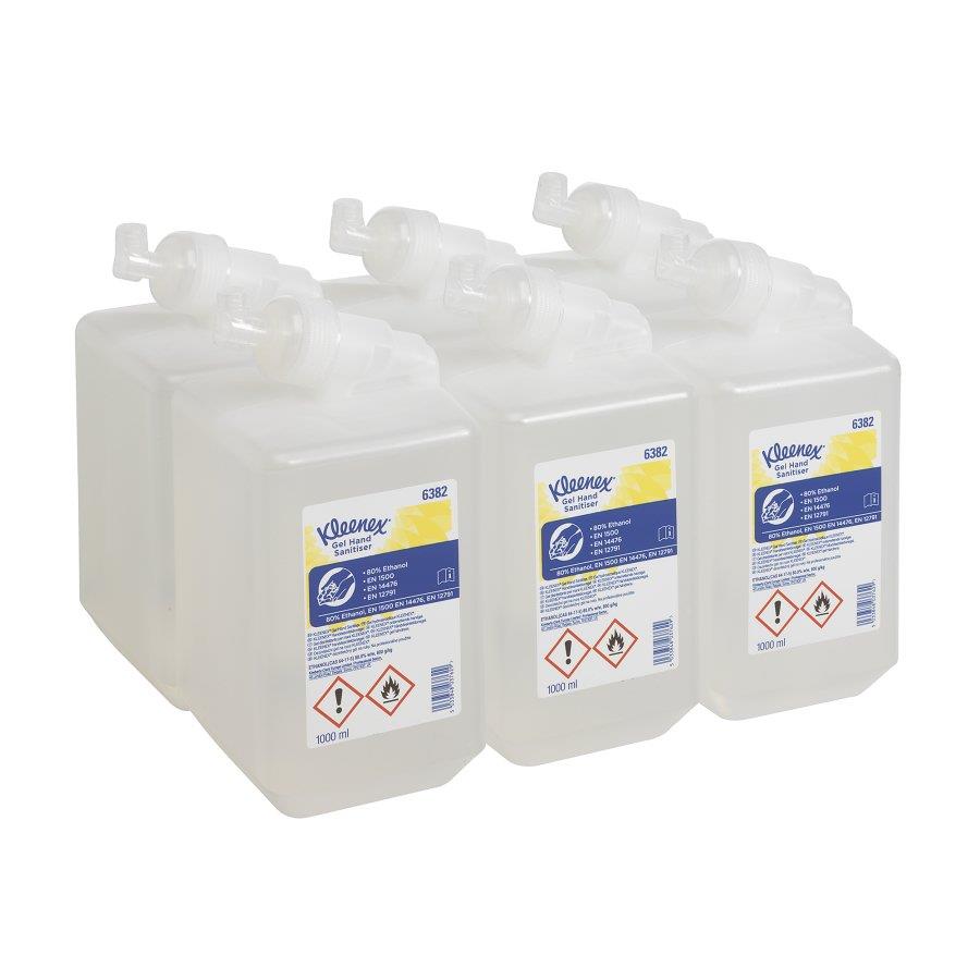 Kleenex Händedesinfektionsgel 1L PK 6 Kartusche, m. Alkohol