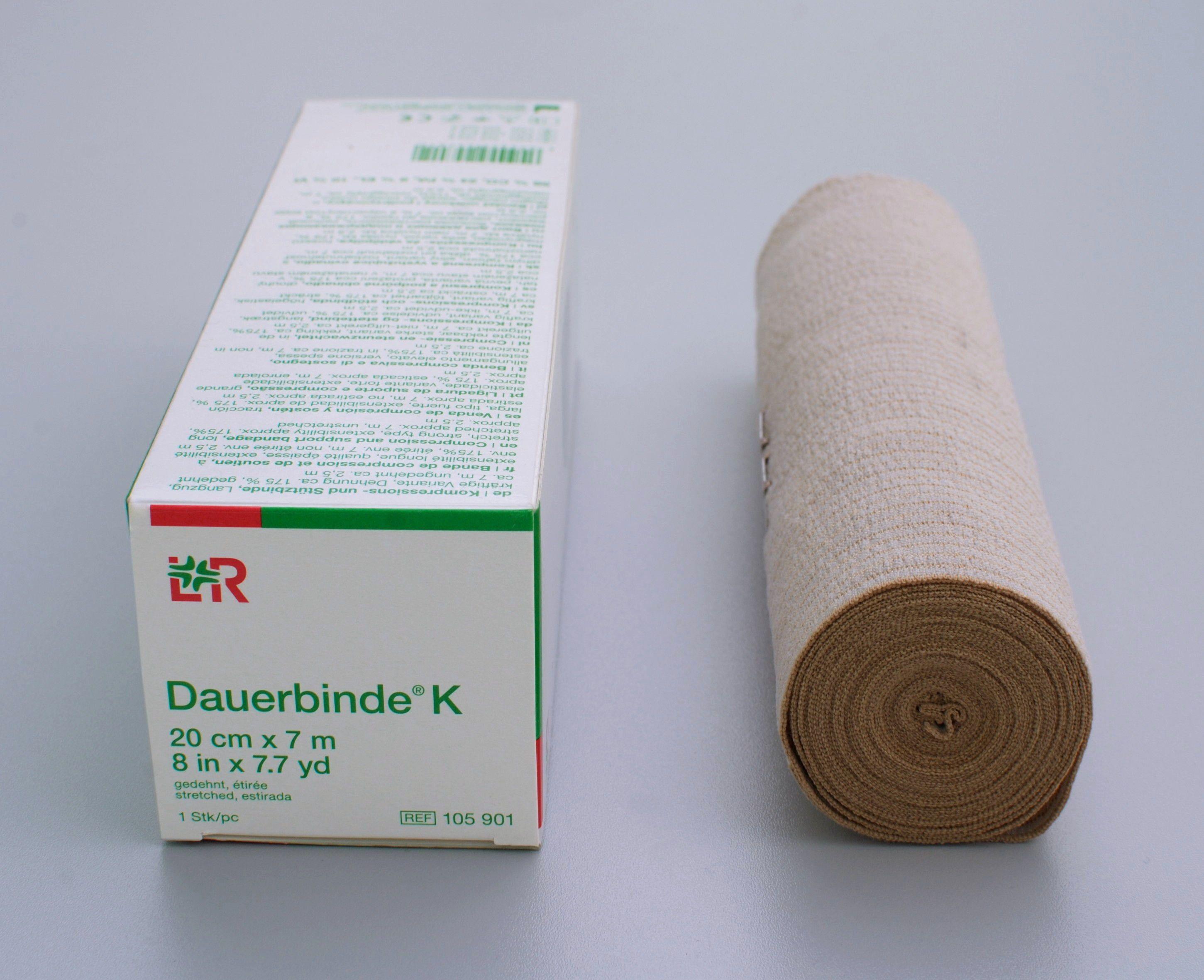 Dauerbinde K Langzugbinde 20cmx7m, einzeln verpackt