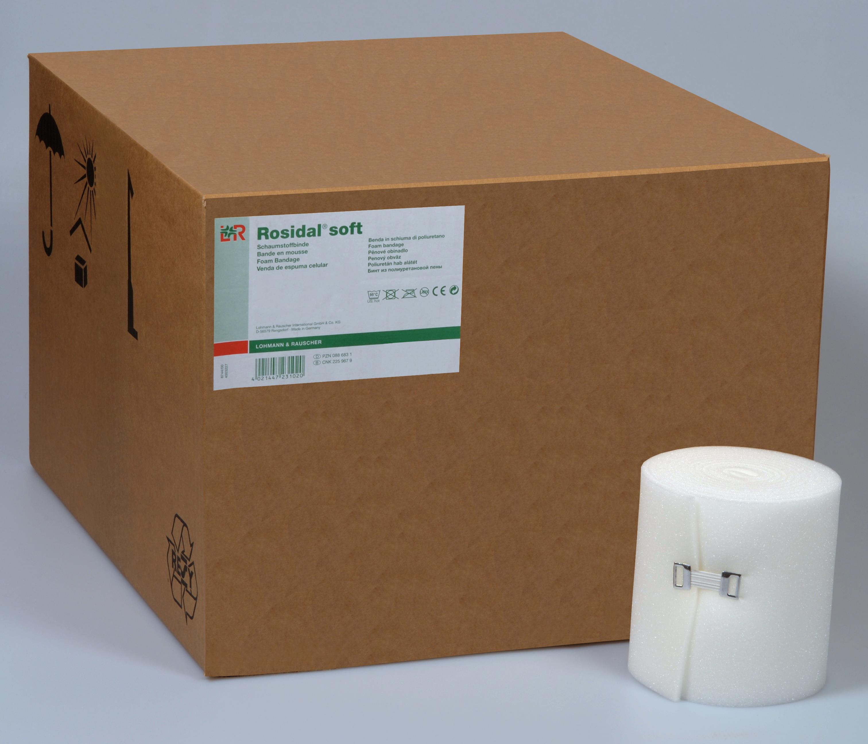 Rosidal soft Schaumstoffbinde 10cmx0,4cmx2,5m, lose im Kt., 24 Stk.