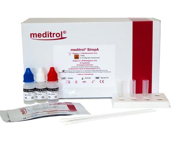 MEDICHEM Meditrol Strep-A Streptokokkentest AP 20 Komplettpackung