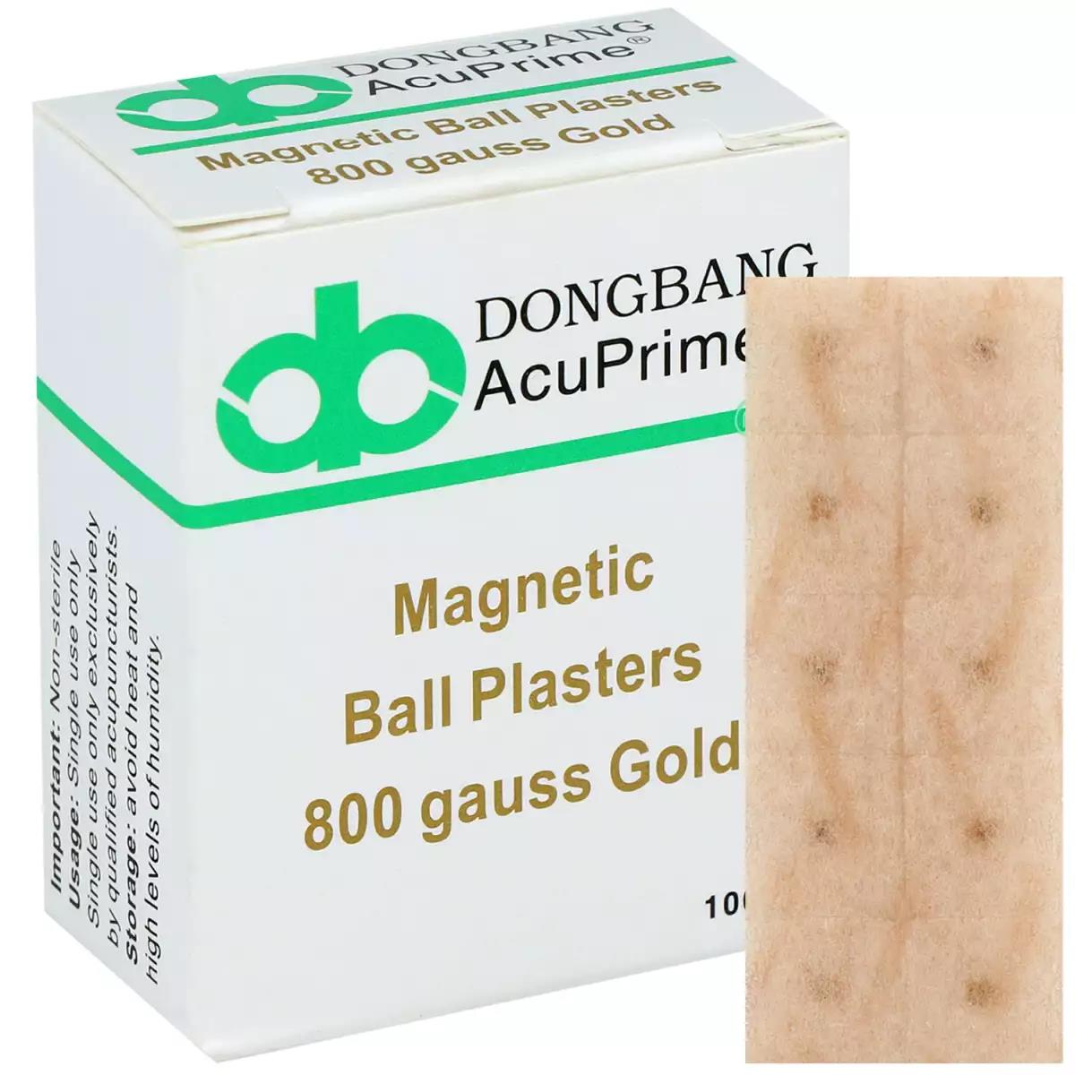 DEUTSCHE AKUPUNKTURVERTRIEB Dongbang Magnetkugeln vergoldet AP 10x10 St. Akt.Magnetstärke=800Gauss