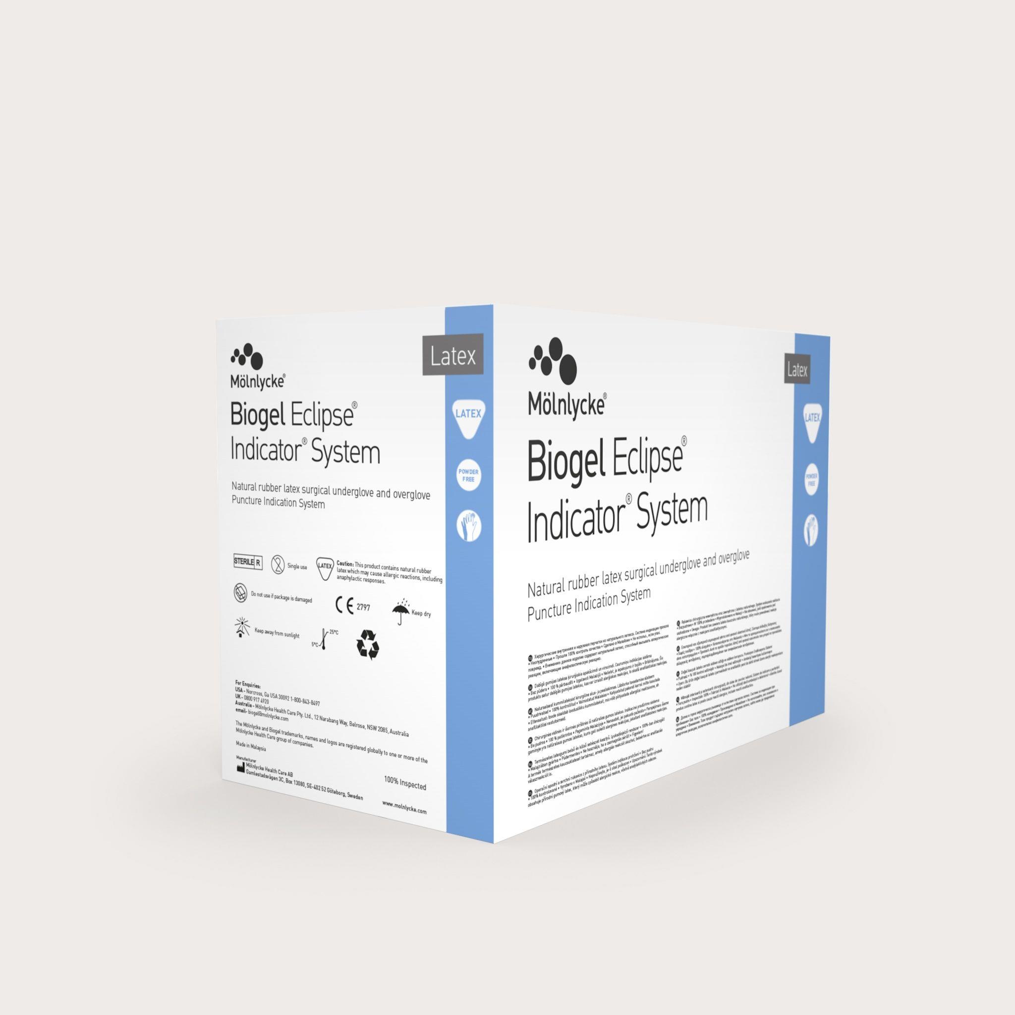 Biogel Eclipse Indicator OP-Hd. Gr.6,5 AP 50 puderfrei, steril Doppelhdsystem