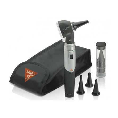 Heine mini 3000 LED F.O. Otoskop 2,5V auf mini 3000 Batteriegriff schwarz