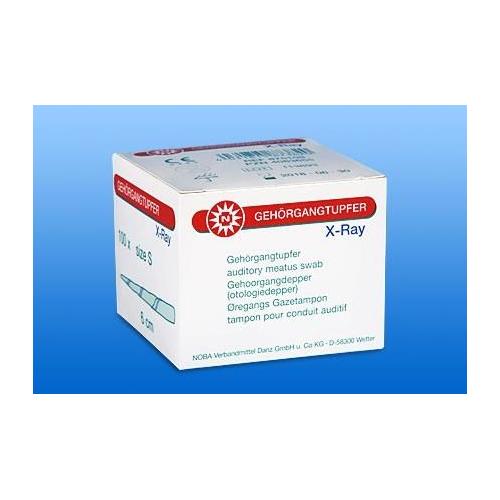 Noba-X-Ray-Gehörgangstupfer AP 100 Gr.M 9cm lang