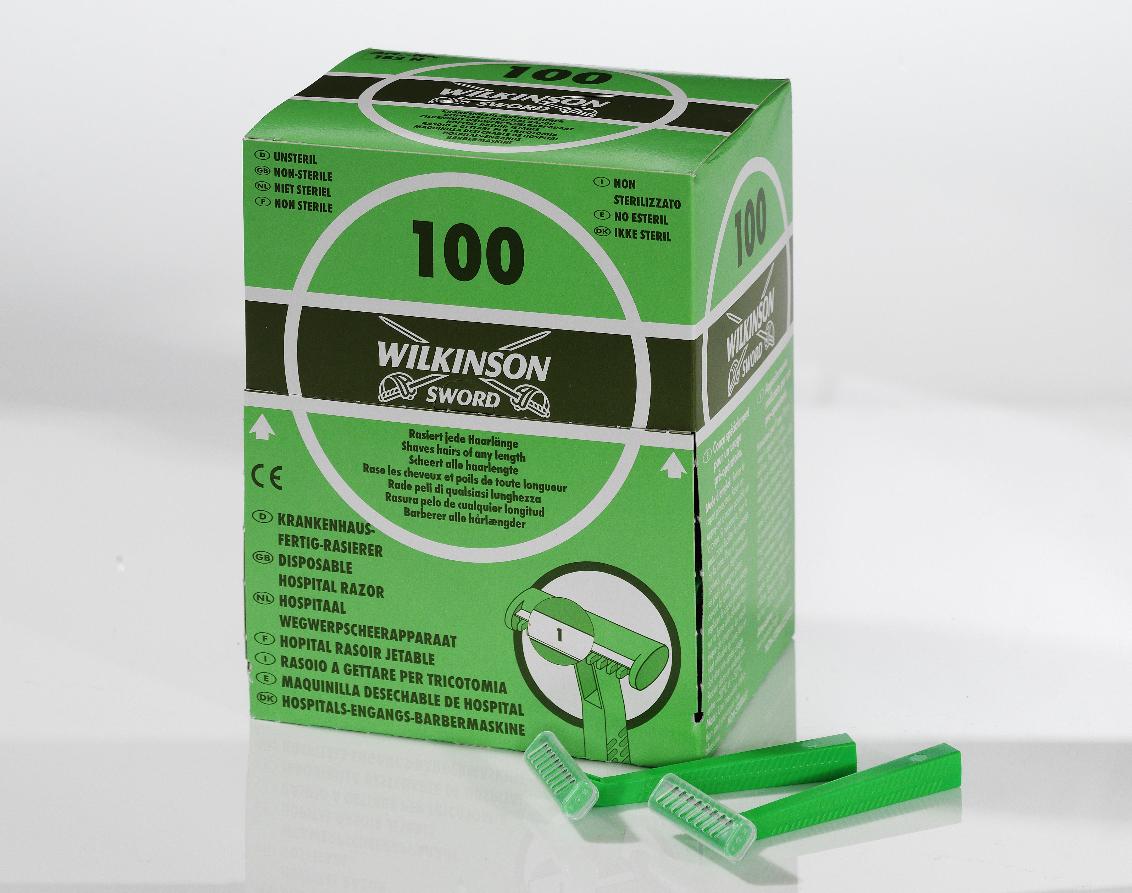 MEGRO Wilkinson Einmalrasierer Nr.182H AP 100 unsteril, einschneidig