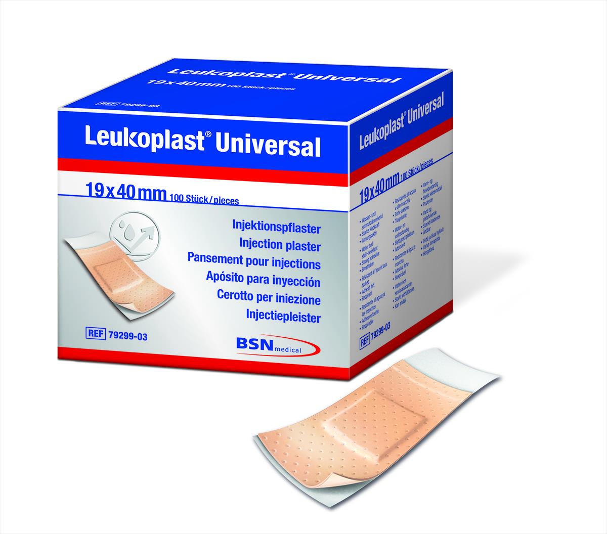 BSN medical GmbH Leukoplast Universal 1,9cm x 4,0cm AP 100 Water Resistant, Injektionspfl.
