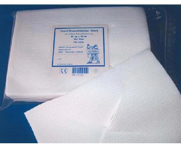 KERMA VERBANDSTOFFE GMBH Einmal-Nasenschlitztücher 30x21cm AP 20x100 f.Liegen m.Schlitz i.Kopfteil - Bild 2