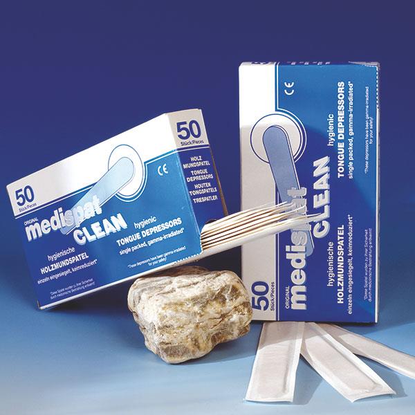 servoprax GmbH Holzmundspatel Medispat Clean 150 mm PK 50 einzeln verpackt