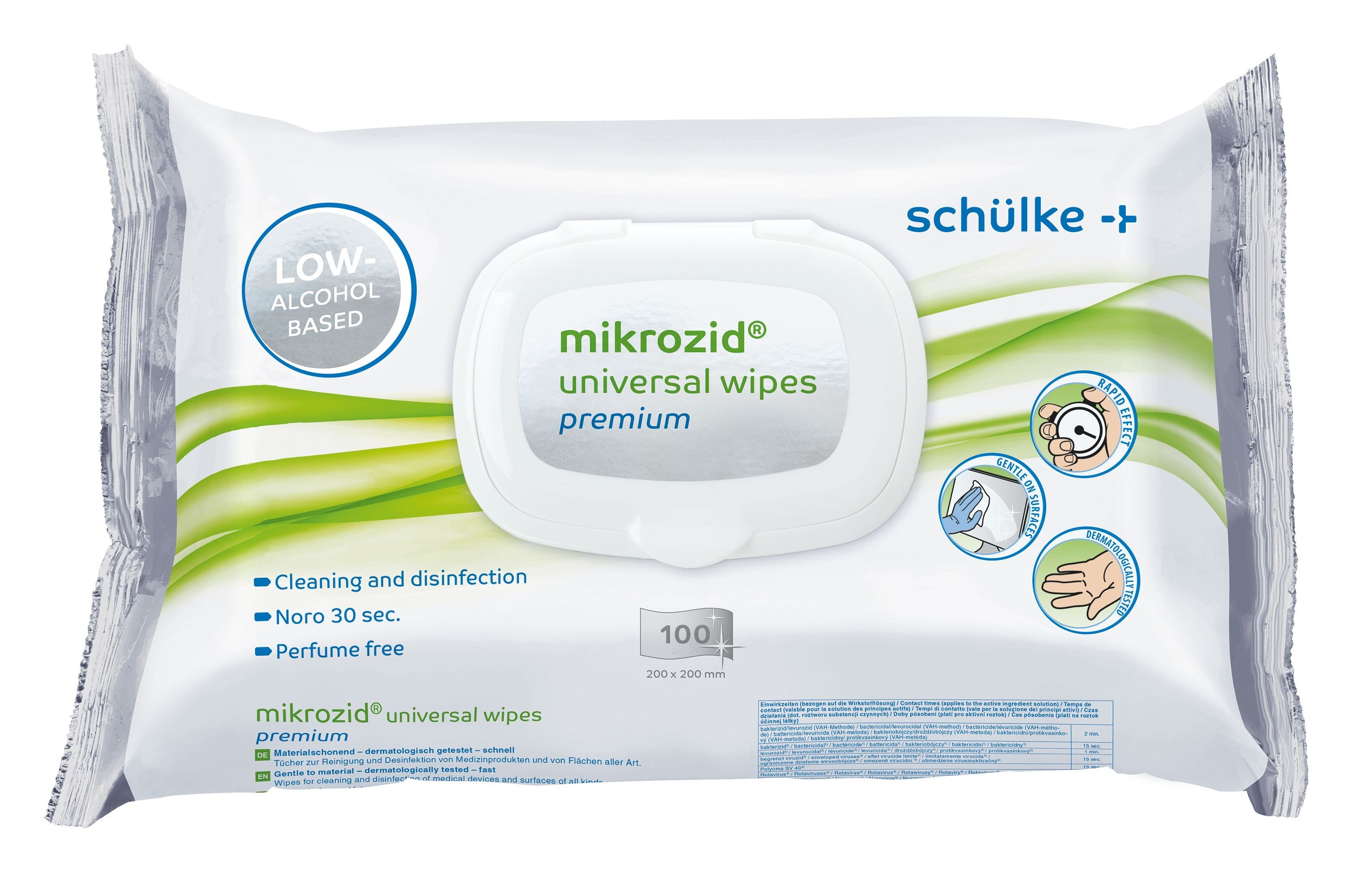SCHÜLKE & MAYR GMBH Mikrozid universal wipes premium Flowpack à 100 Desinfektionstücher