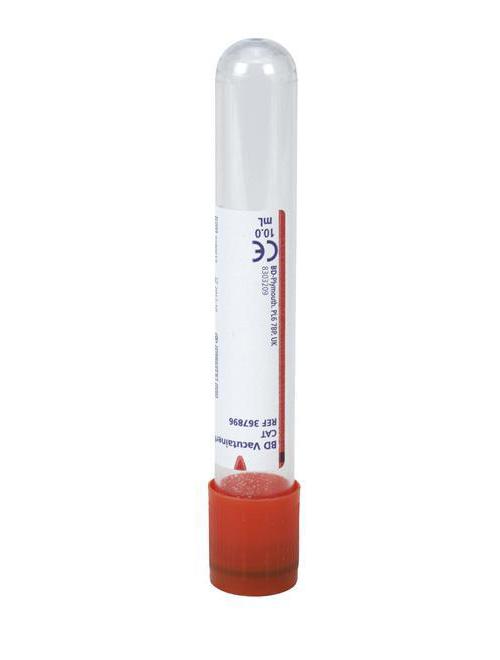 BD Vacutainer Serumröhrchen 10ml rot AP 100, mit Gerinnungsaktivator