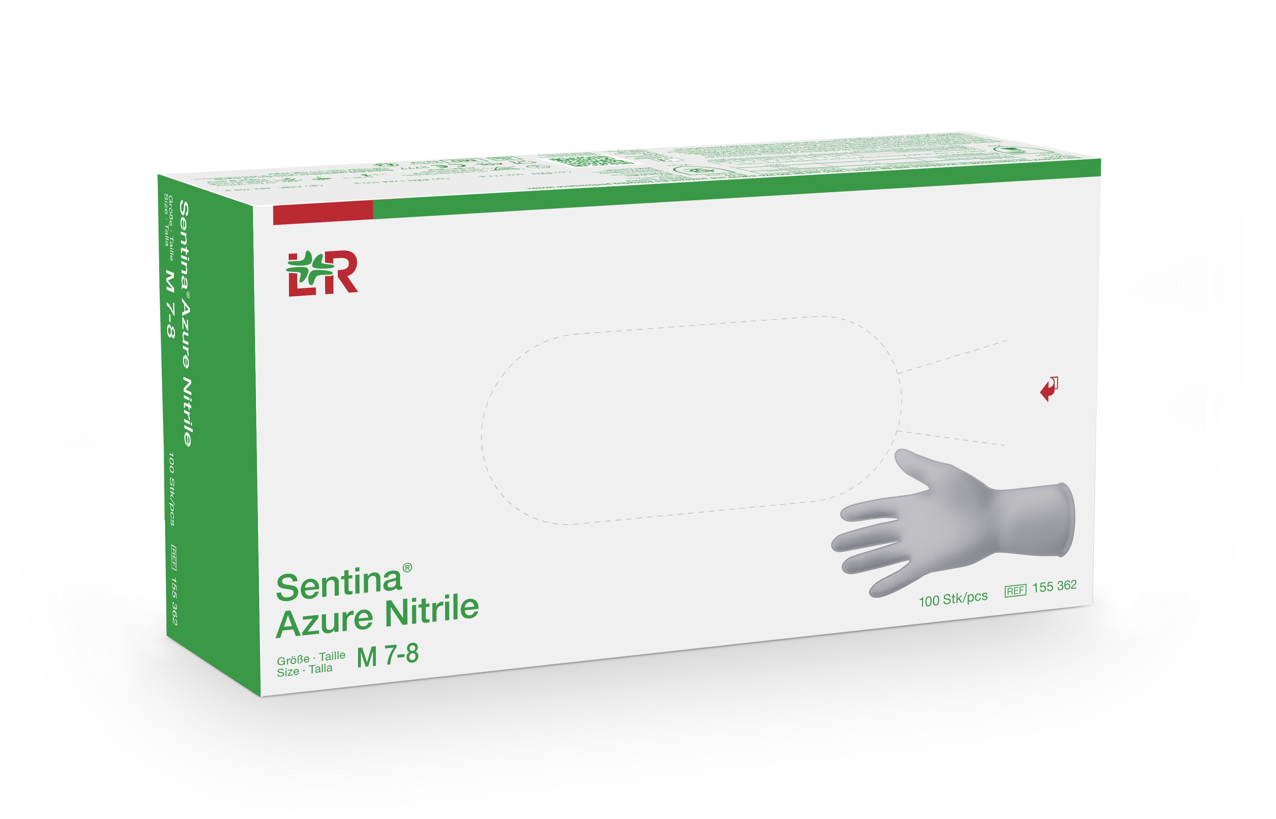 ANHUI INTCO MEDICAL PRODUCTS CO. LTD. Sentina Azure Nitrile Gr. M US-Handschuh, ungep., blau, 100 Stk