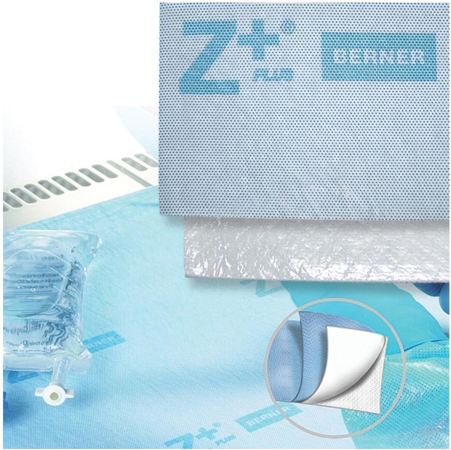 MEGRO Arbeitsunterlage Z+B+® 56x41cm steril AP 40 für Zytostatika, extra saugstark