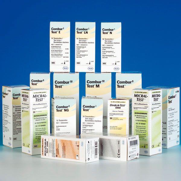 ROCHE DIAGNOSTICS DEUTSCHLAND Combur9Test vis. Harnteststreifen AP 50 Eiw./Gluc./Keton/Uro/Bil/Blut