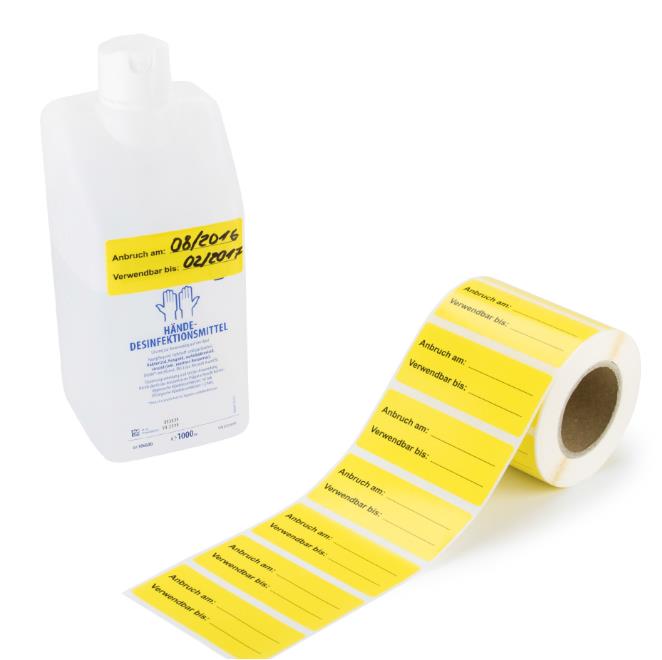 Key Surgical LLC Infoetiketten gelb auf Rolle 70x30mm Rolle á 500 St. einfach selbstklebend