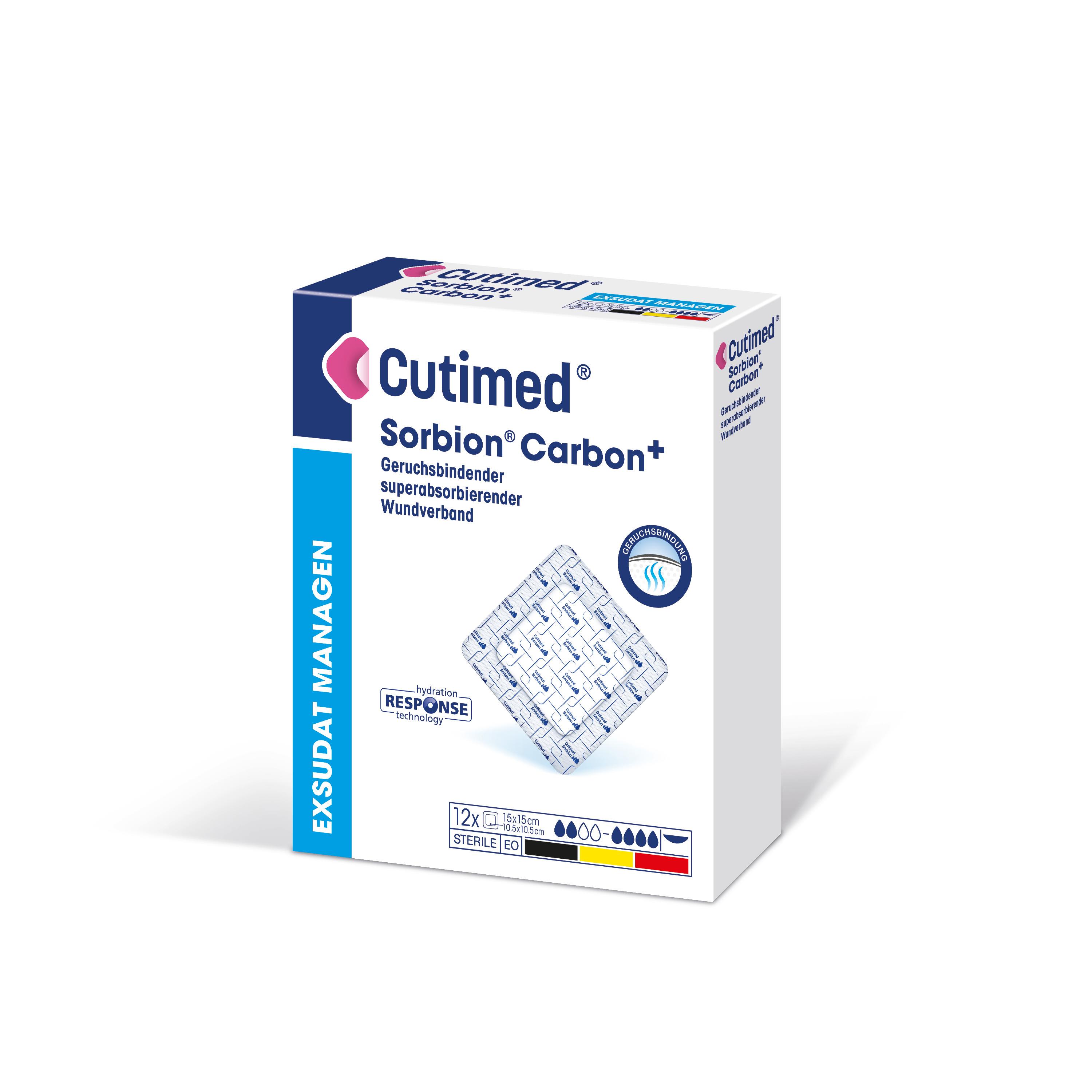 BSN medical GmbH Cutimed Sorbion Carbon+ 15x15cm PK 10 superabsorbierender Wundverband