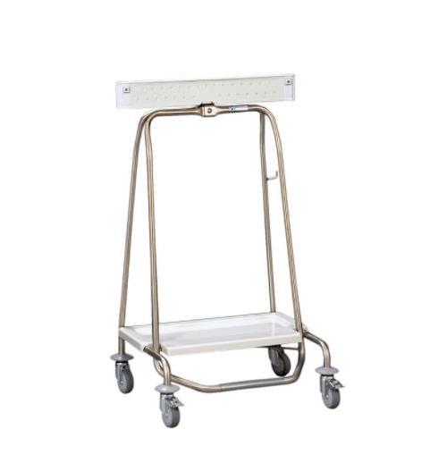 Abfallsammler Clappy 70L m. Einspannvorrichtung, 4 Lenkrollen