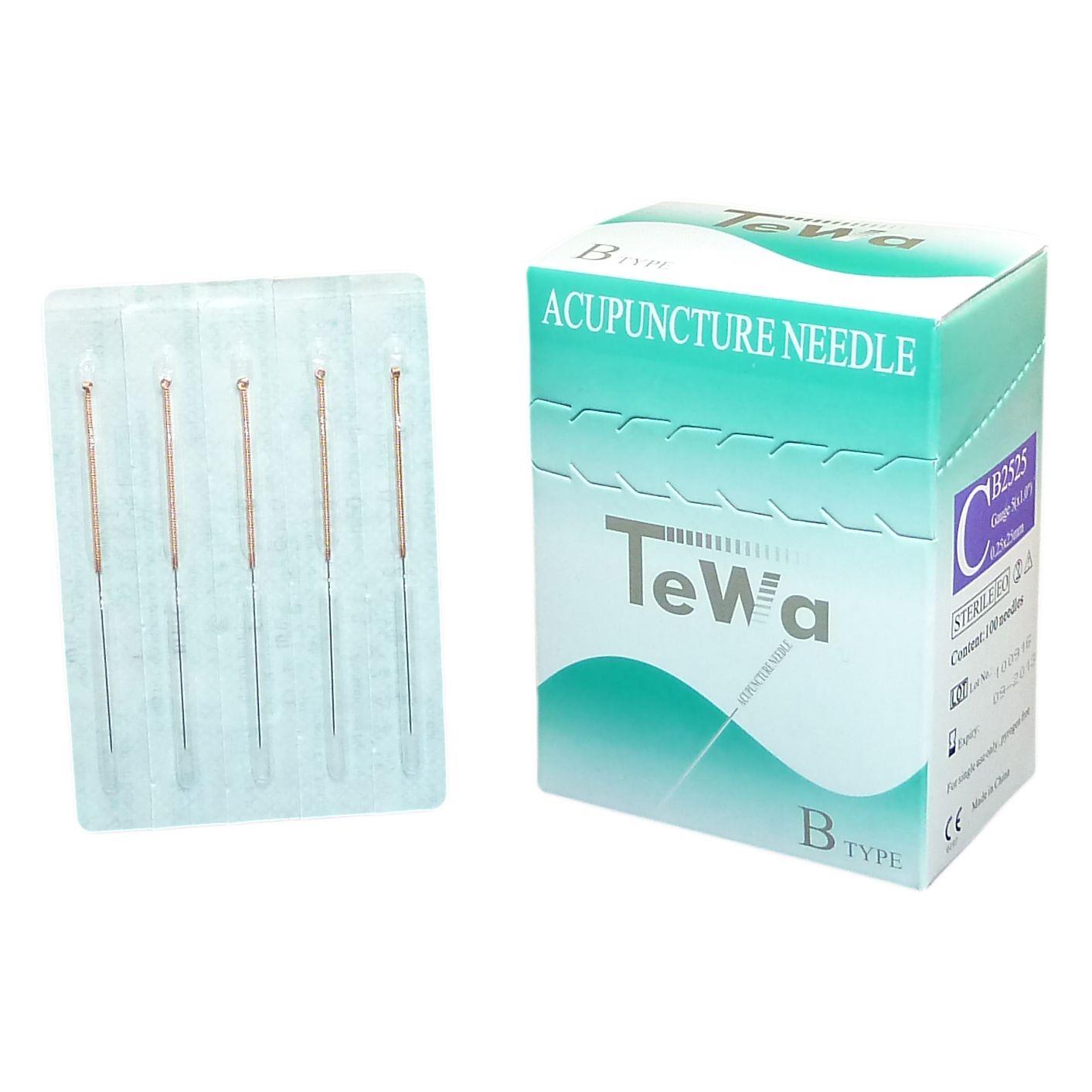 PD VERTRIEBS GMBH TeWa Akupunkturnadel CB-Type 2015 AP 200x5 0,2x15mm m.Kupfergriff hellbl.