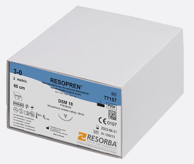 Resorba Medical GmbH Resopren 4/0 monofil blau 771402 AP 36 DS 18 45cm