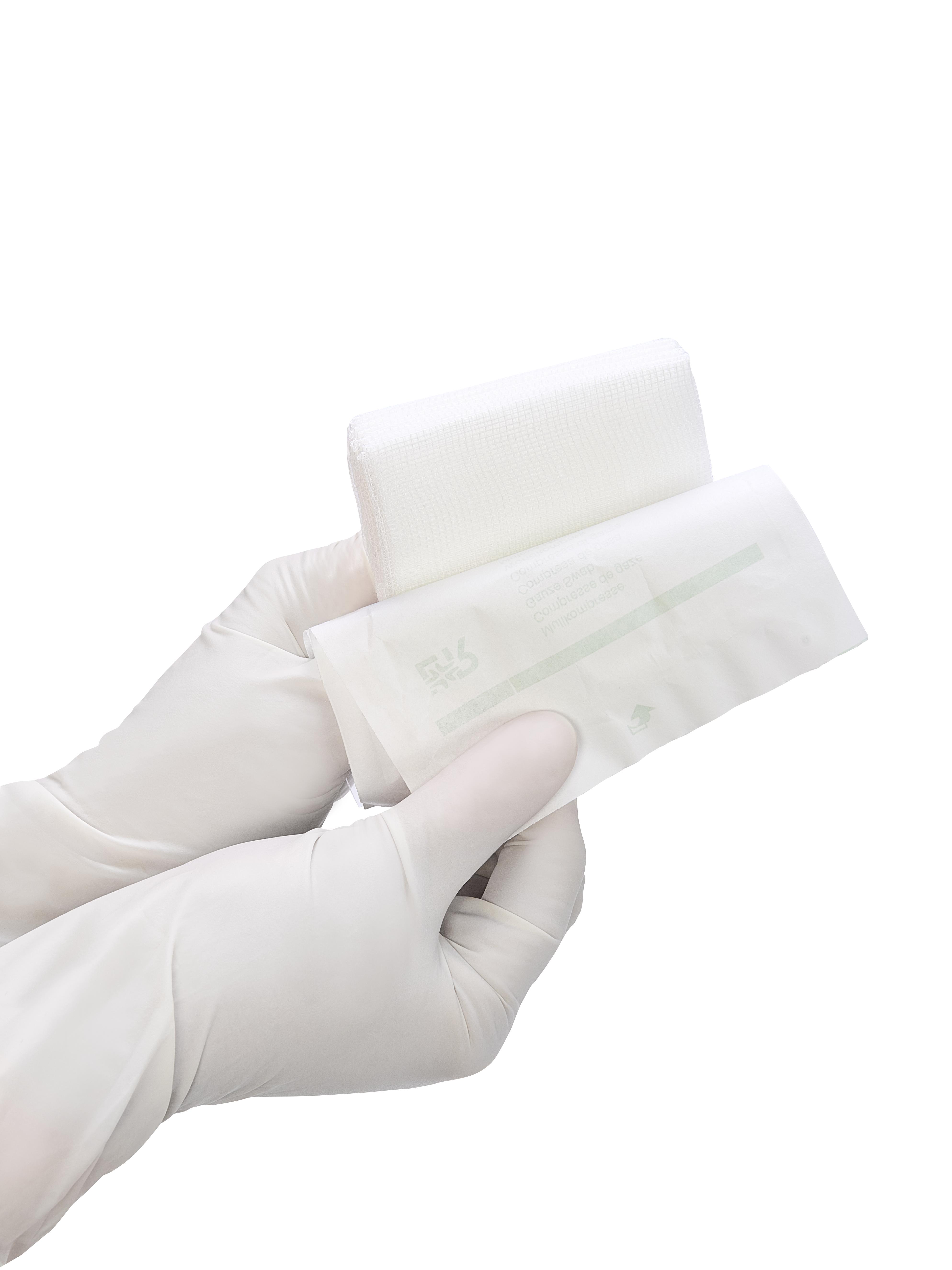 Gazin Mullkompresse steril, 7,5x7,5cm, 12f, 17fdg, 10x10 Stk