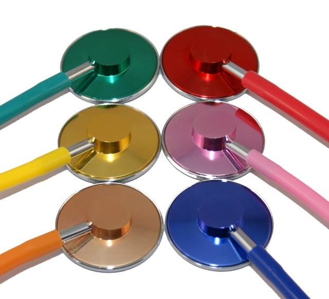 MEGRO Ratiomed Flachkopf Stethoskop grau Aluminium-Bruststück 43mm,Schrauboliven