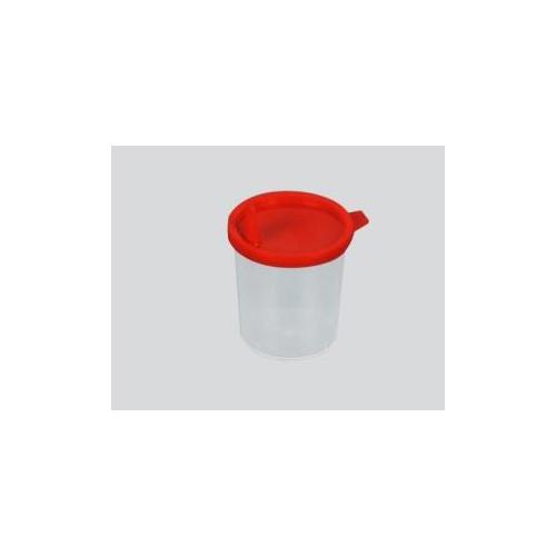 HECHT Assistent-Einmal-Urinprobenbecher PK 500 125ml m. rotem Deckel