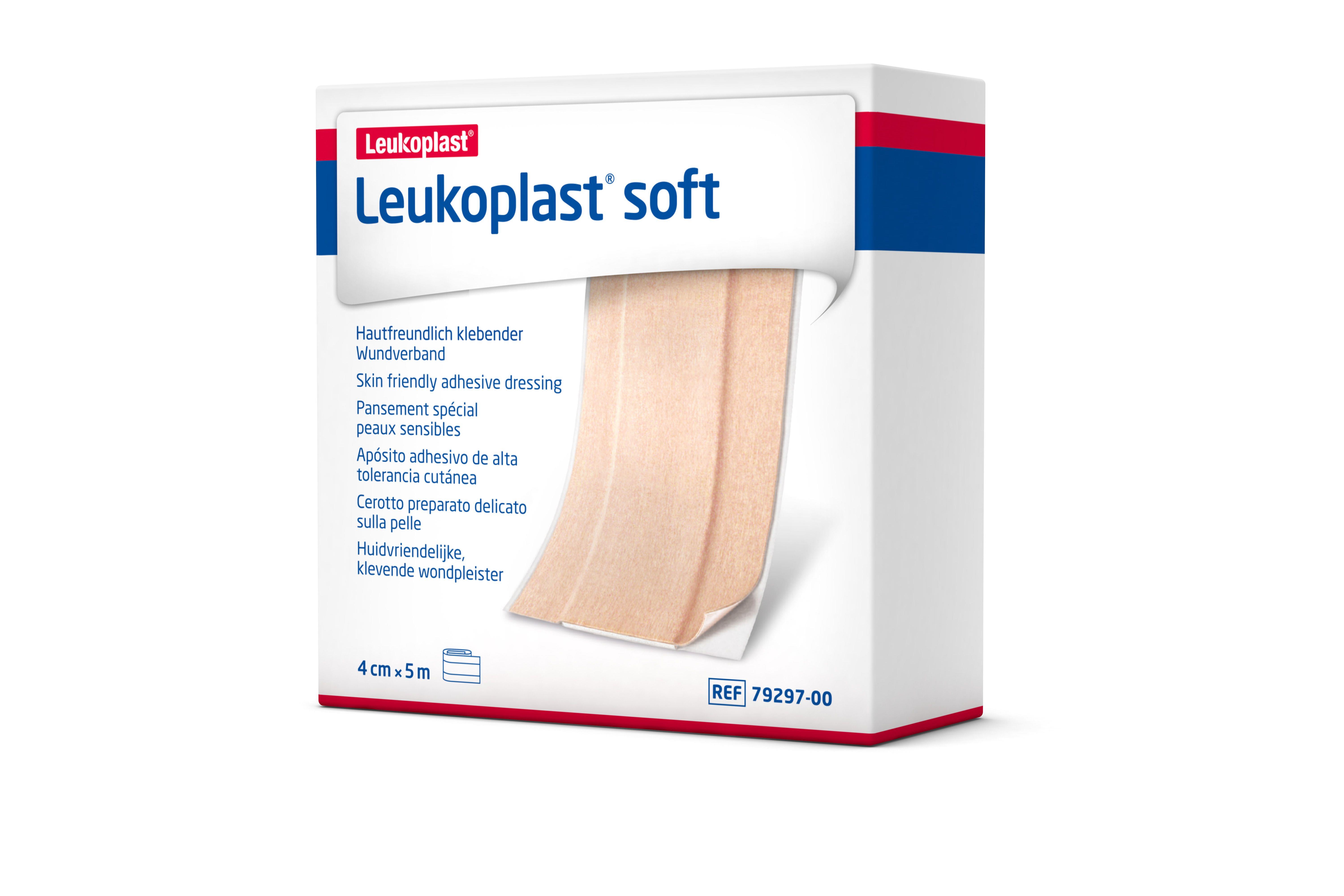 BSN medical GmbH Leukoplast Soft 4cm x 5m hautfreundliches Wundpflaster