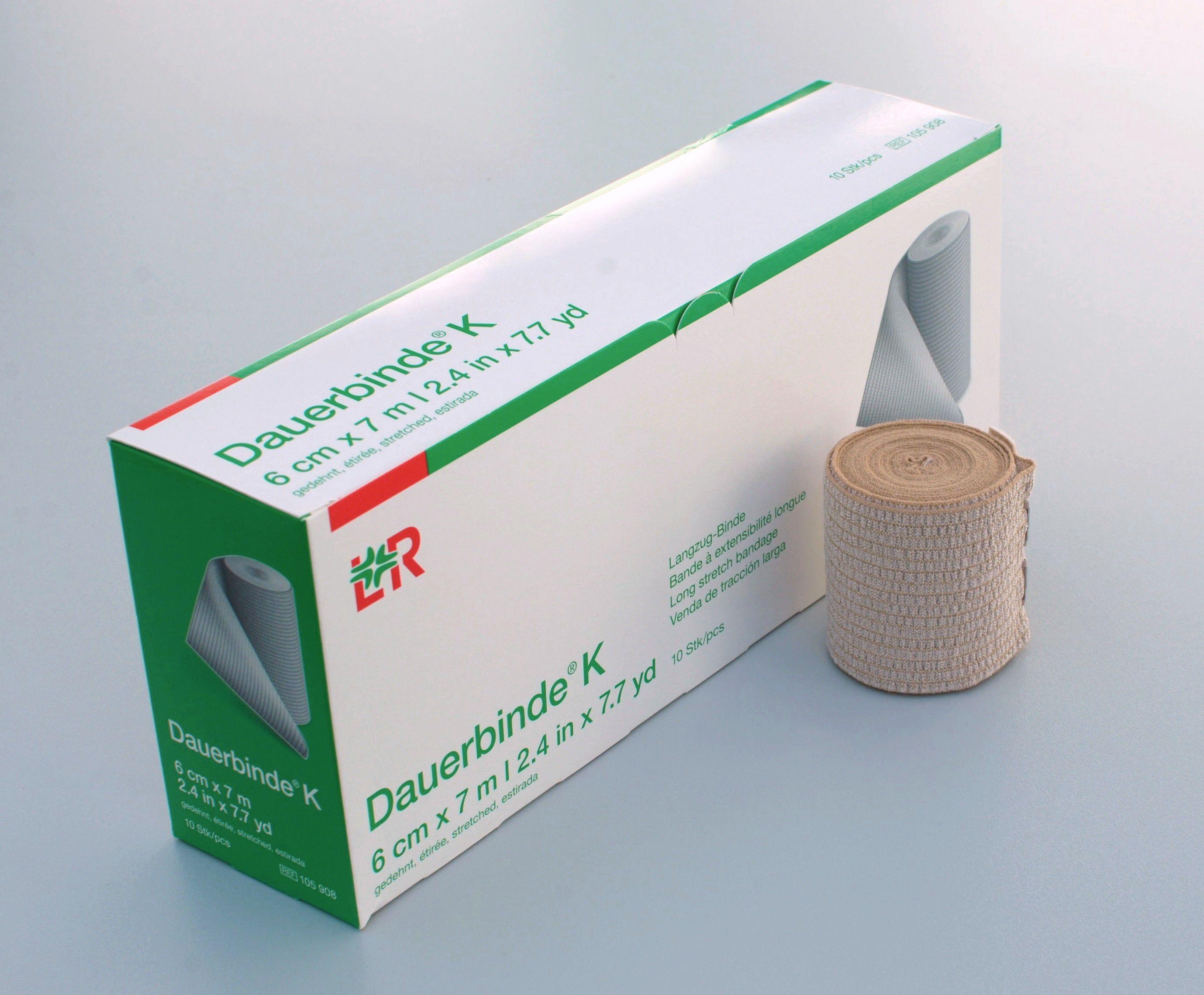 Dauerbinde K Langzugbinde 6cmx7m,10 St.lose im Kt.