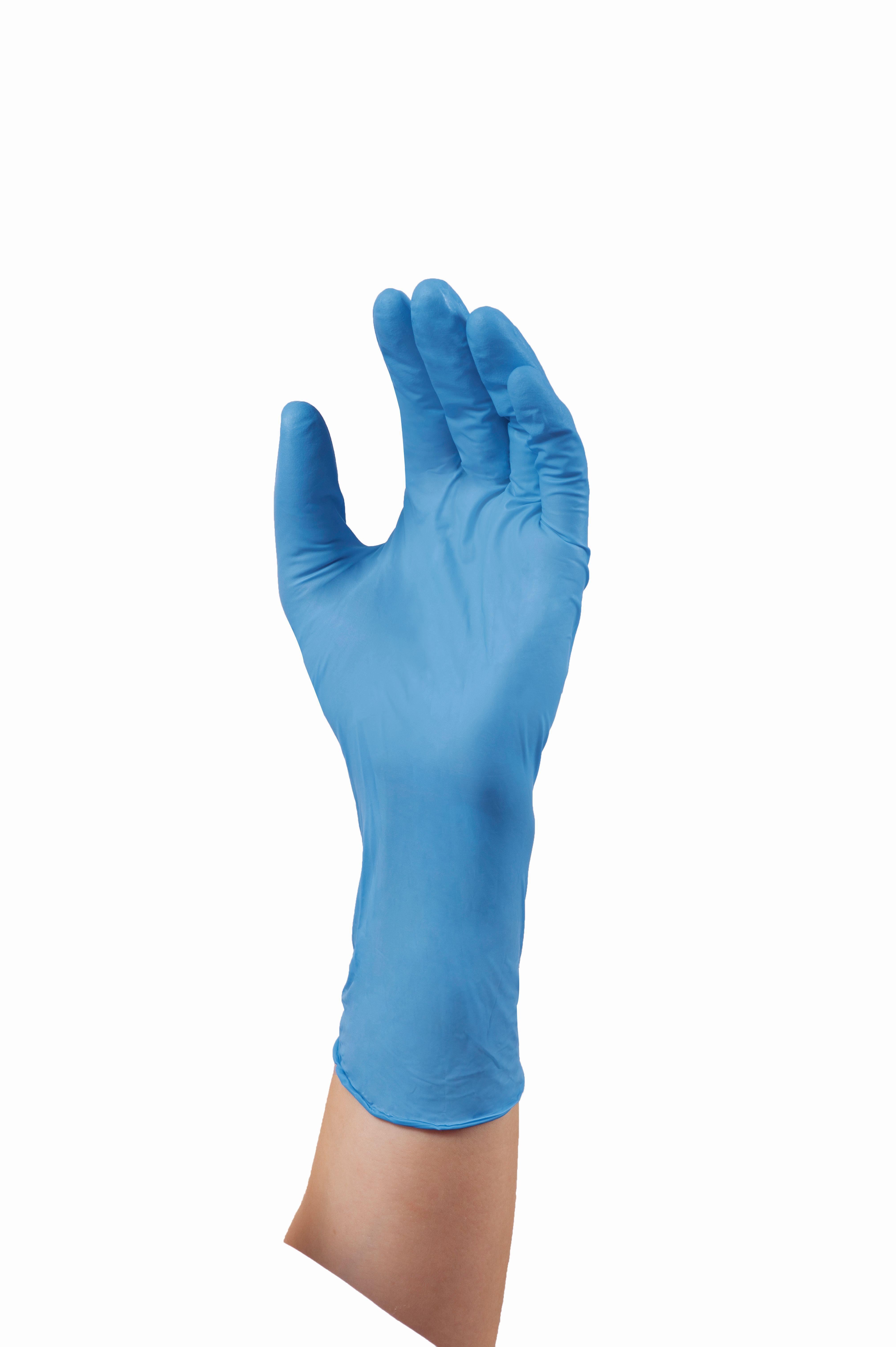 Paul Hartmann AG Peha-soft Nitrile guard USH Gr. L blau AP 100 puderfrei,unsteril,lange Stulpe