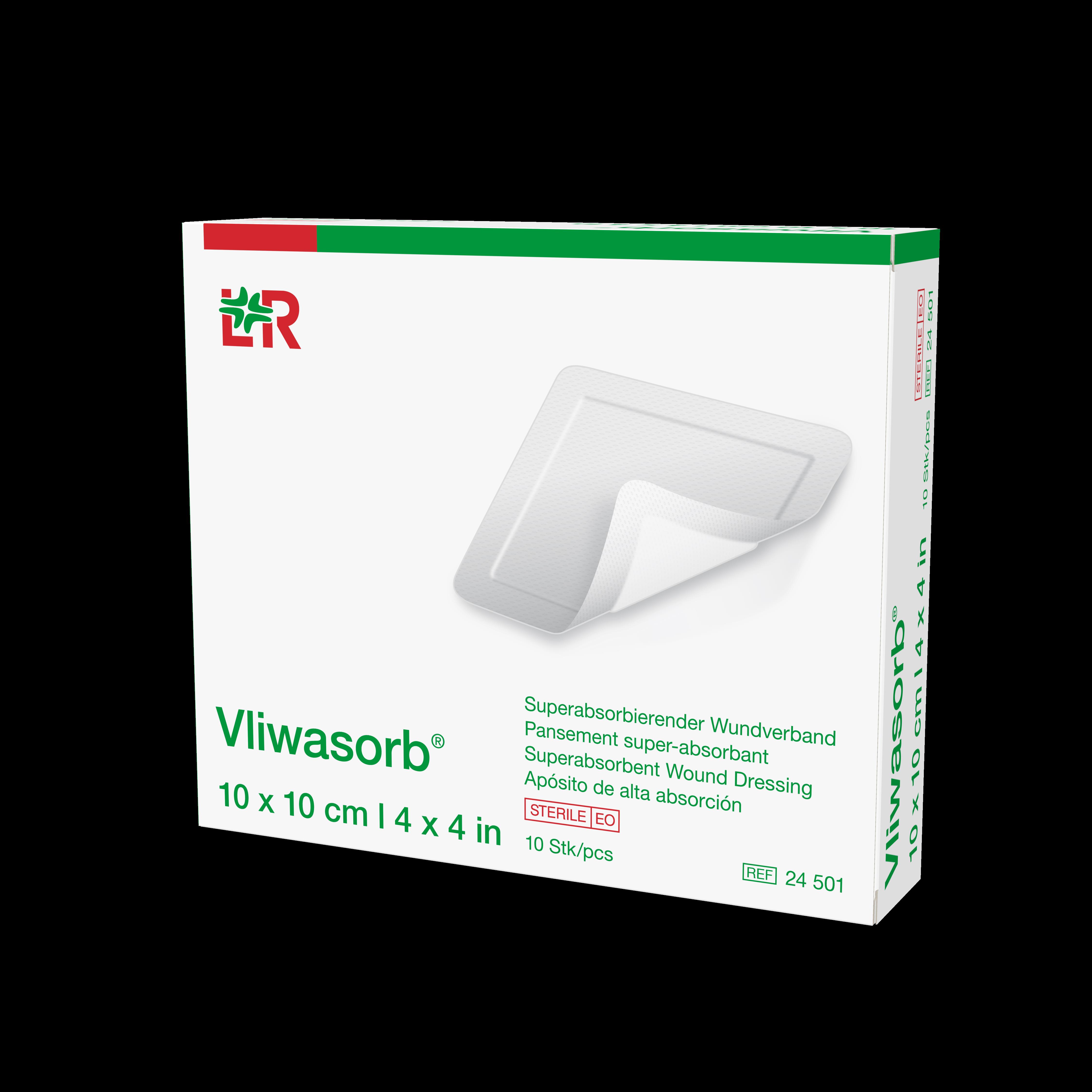 Lohmann & Rauscher International GmbH & Co. KG Vliwasorb superabsorb. Wundverband steril, 10x10cm, 10 Stück - Bild 2