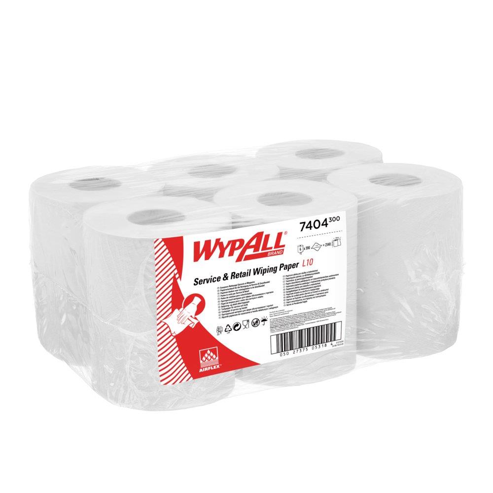 KIMBERLY-CLARK GMBH Wypall L10 Wischtücher weiß,perfor. PK 6 Rolle à 390 Blatt 38 x 18,5cm