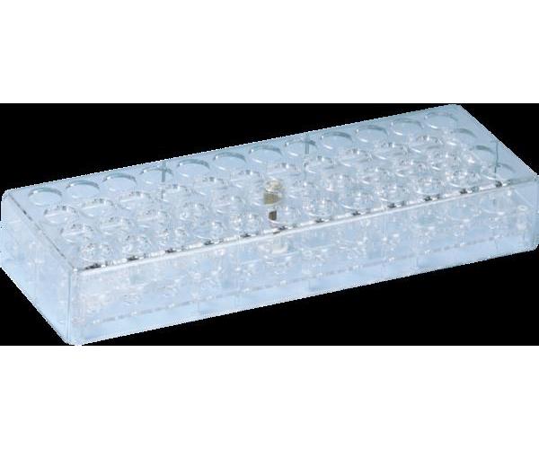 Sarstedt AG & Co. KG Ständer PC transparent f. 48 Gefäße f. S-Monovetten,Röhren,Viereck-Küvetten
