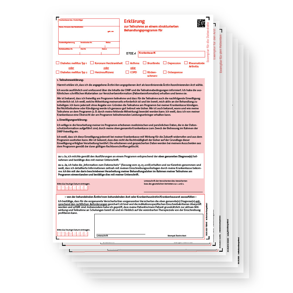 DMP Teilnahmeerklärung indikationsübergreifend (070)