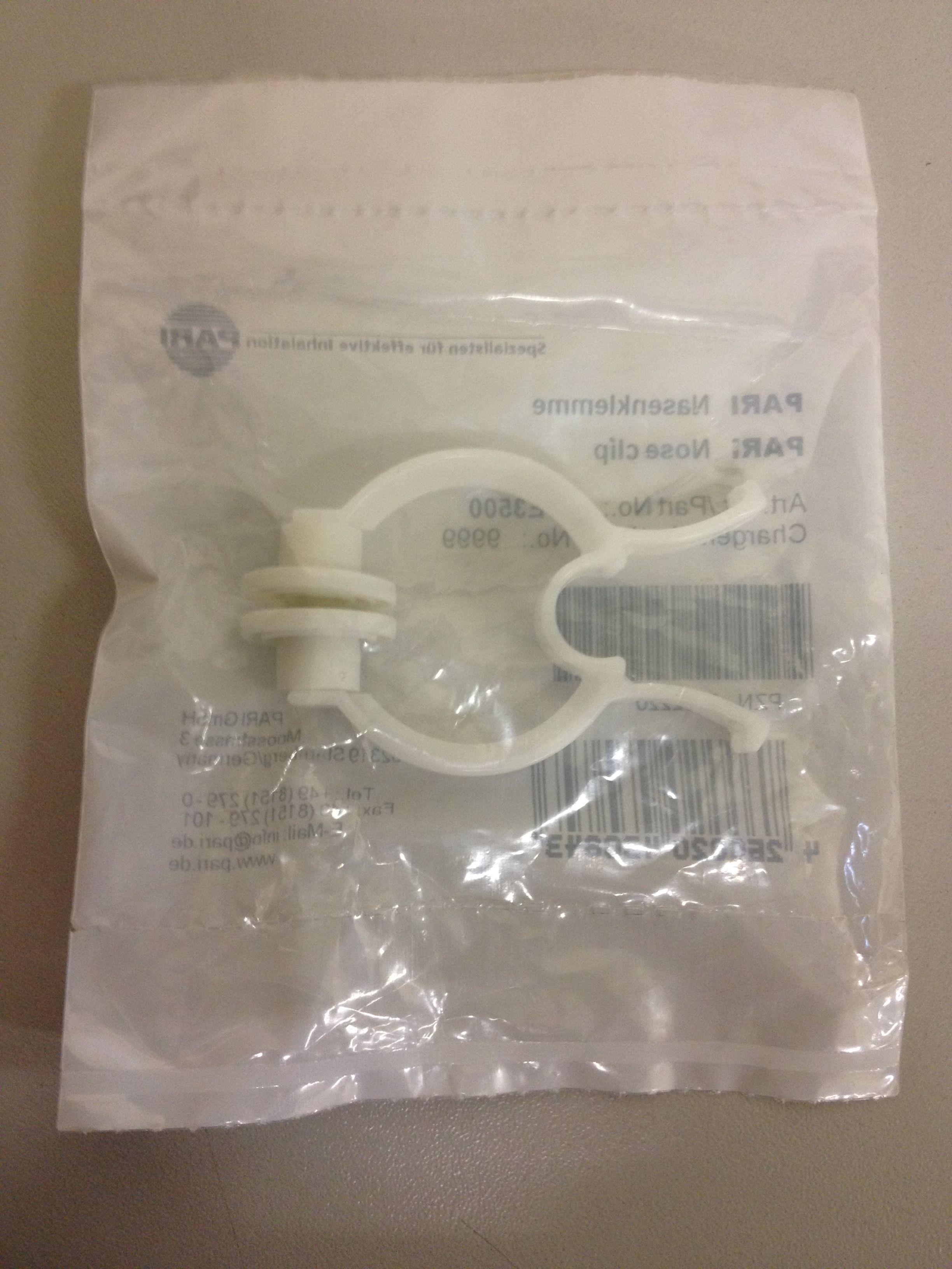 Pari Nasenklemme weiß aus Plastik f.Spirometrie