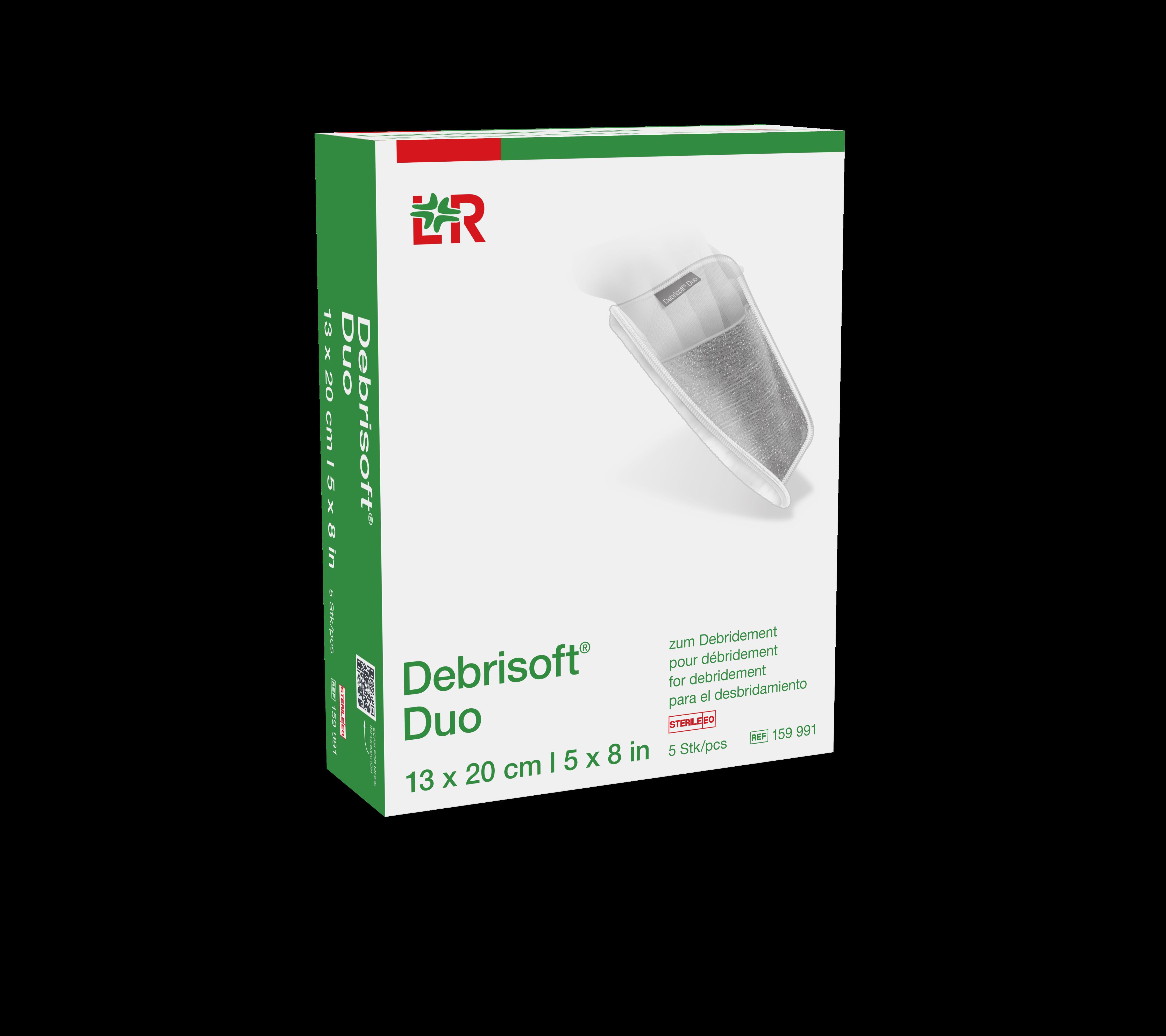Lohmann & Rauscher International GmbH & Co. KG Debrisoft Duo Wundbettvorbereitung steril, 13x20cm, 5 Stück