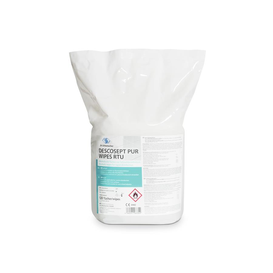 DR.SCHUMACHER GMBH 34201 MELSU Descosept Pur Wipes RTU Schnelldesinf. PK 120 alkoholische Tücher