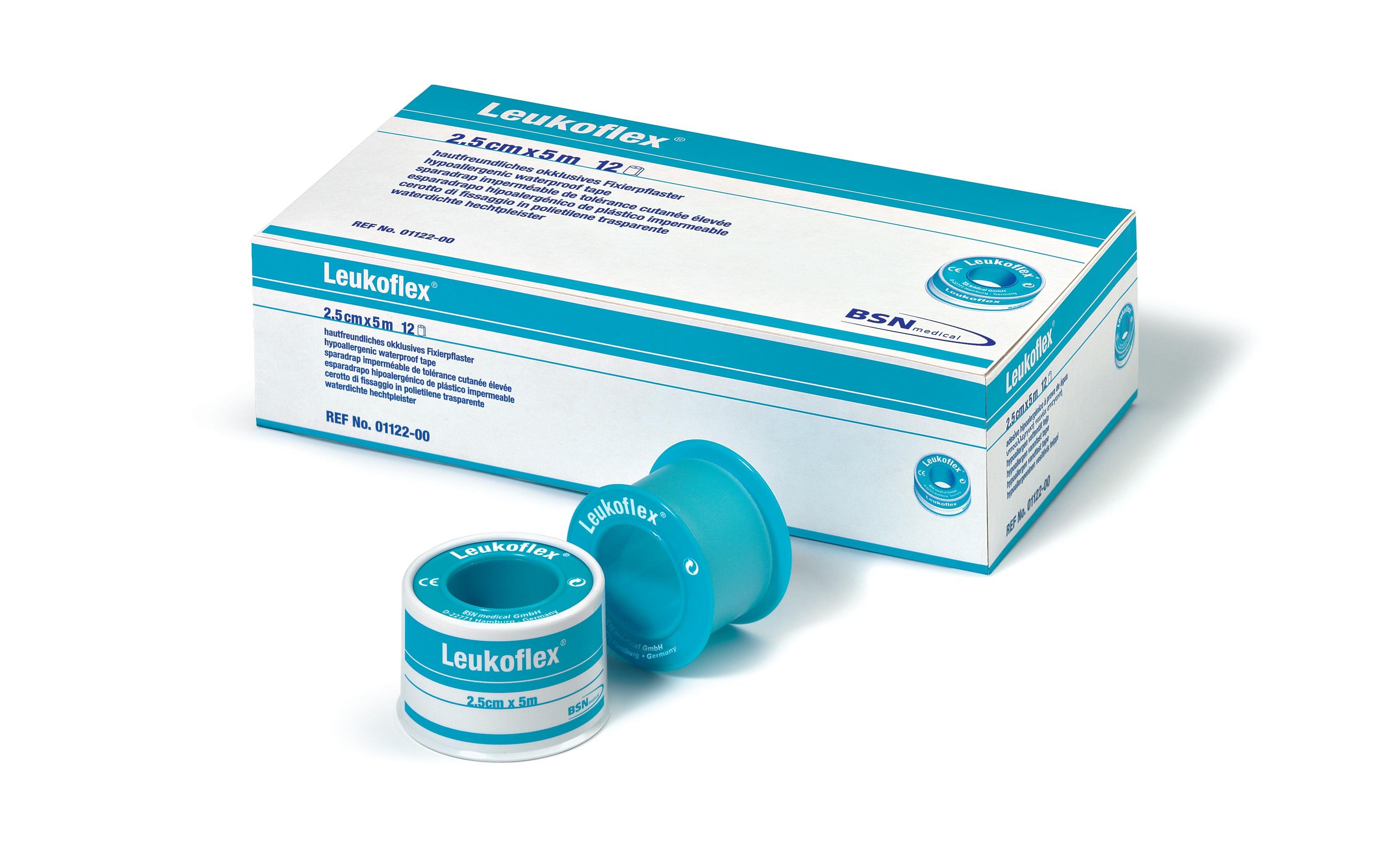 Leukoflex 5,0cm x 5m o. Schutzring AP 6 transparente Folie