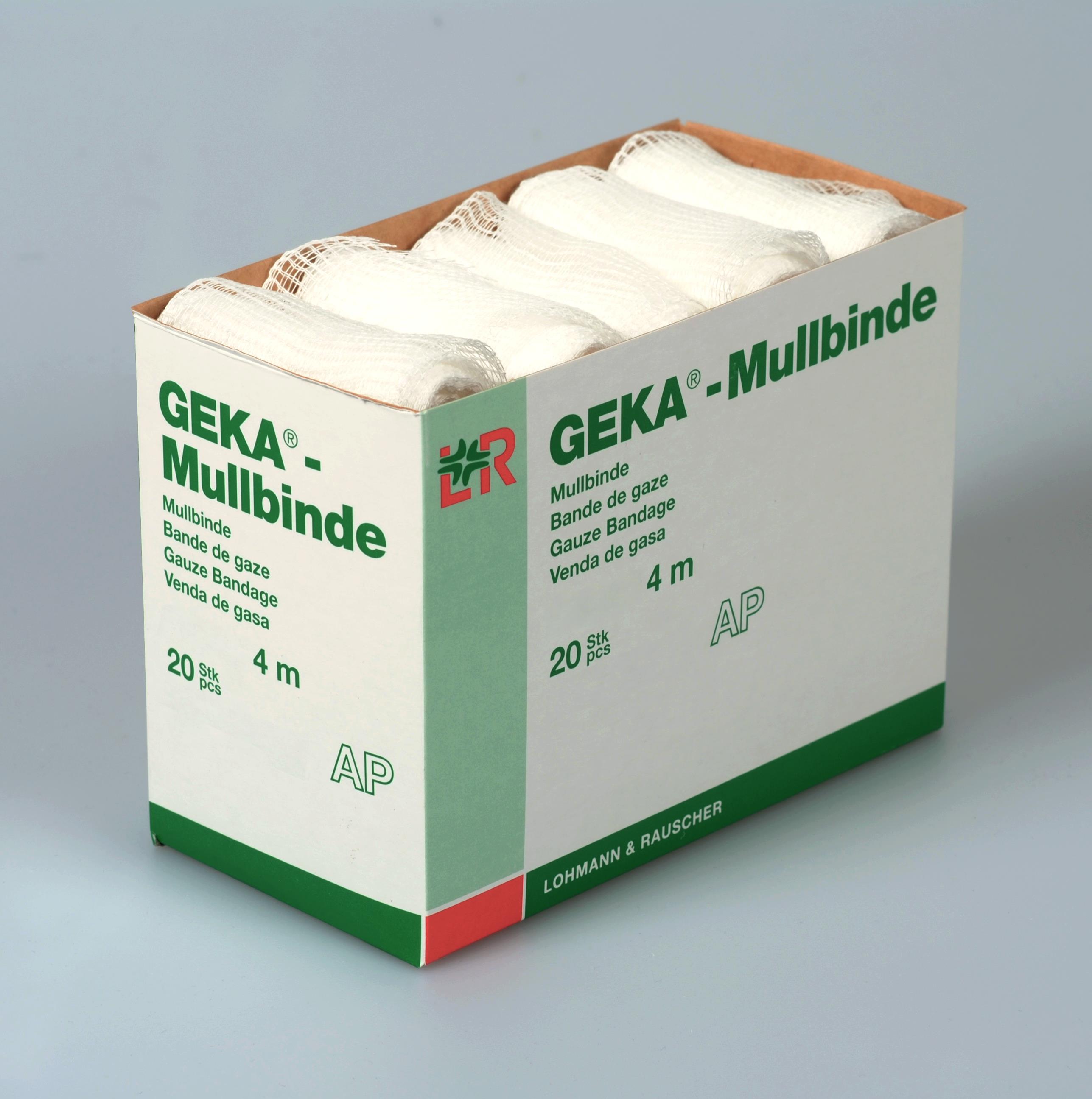 Lohmann & Rauscher International GmbH & Co. KG GEKA-Mullbinde 4cmx4m, 20 St.lose im Kt., 20-fädig