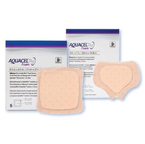 ConvaTec Limited Aquacel AG Foam adhäsiv 8x8cm AP 10