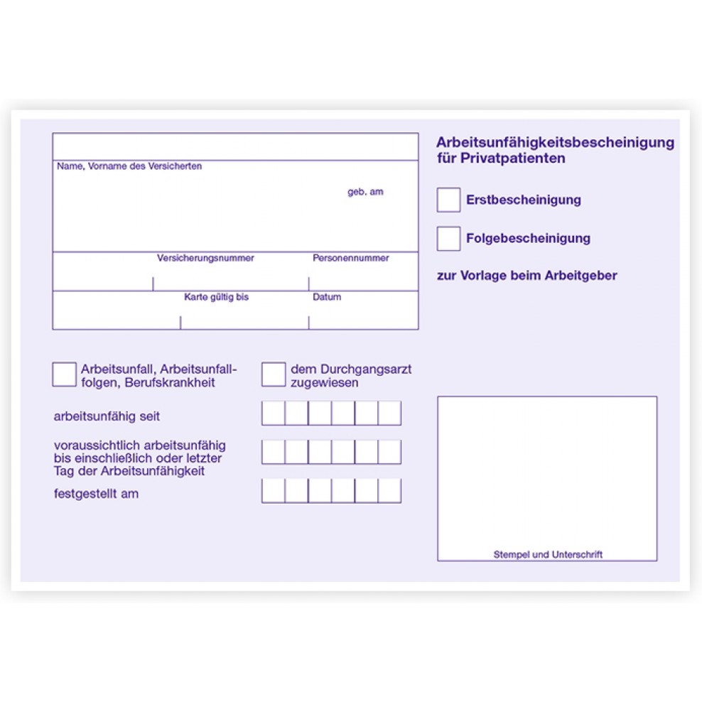 AU für Privatpatienten