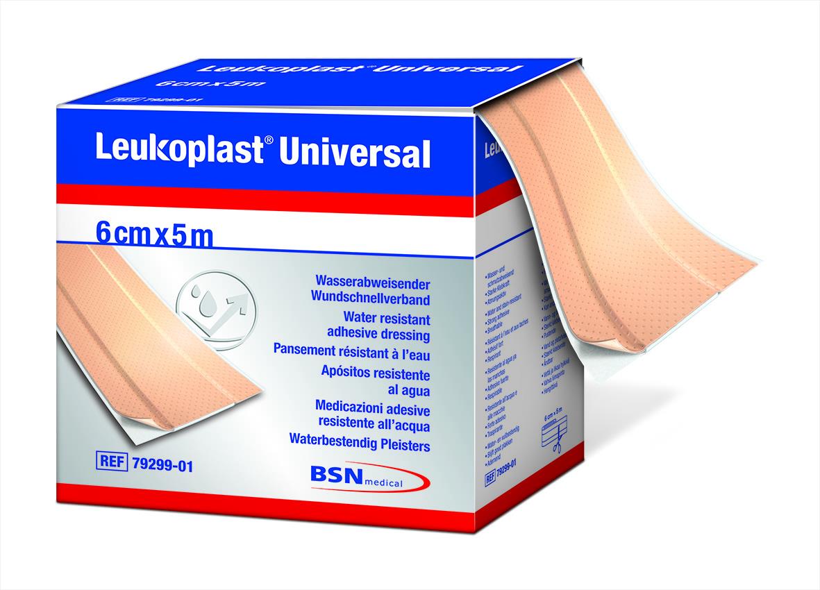 BSN medical GmbH Leukoplast Universal 6cm x 5m water resistant, WSV aus Folie