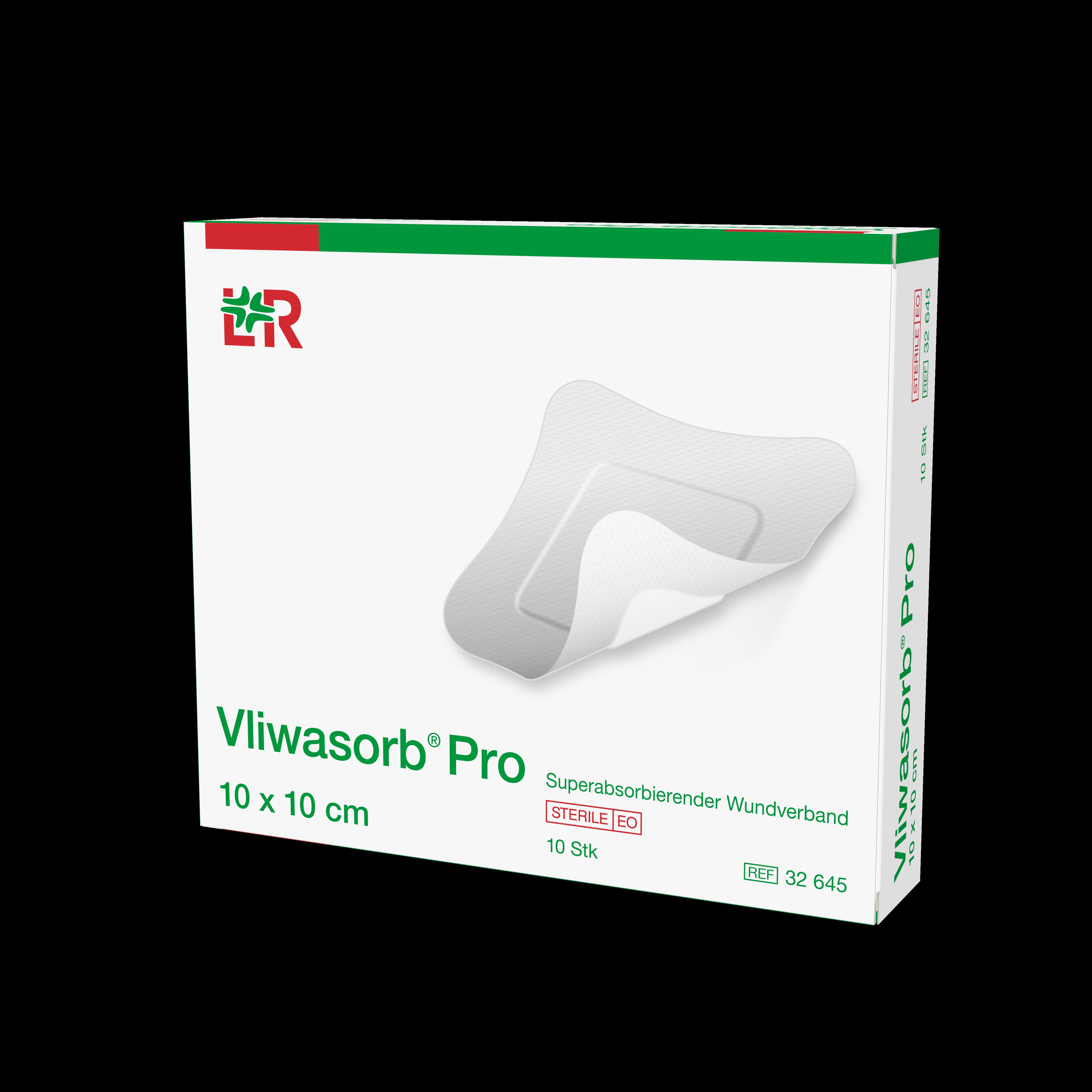 Lohmann & Rauscher International GmbH & Co. KG Vliwasorb Pro superabsorb. Wundverband steril, 10x10cm, 10 Stück - Bild 2