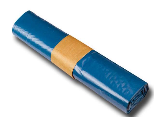 Müllsack 120 Liter blau 20my Rolle zu 25 Stck. 70x110cm