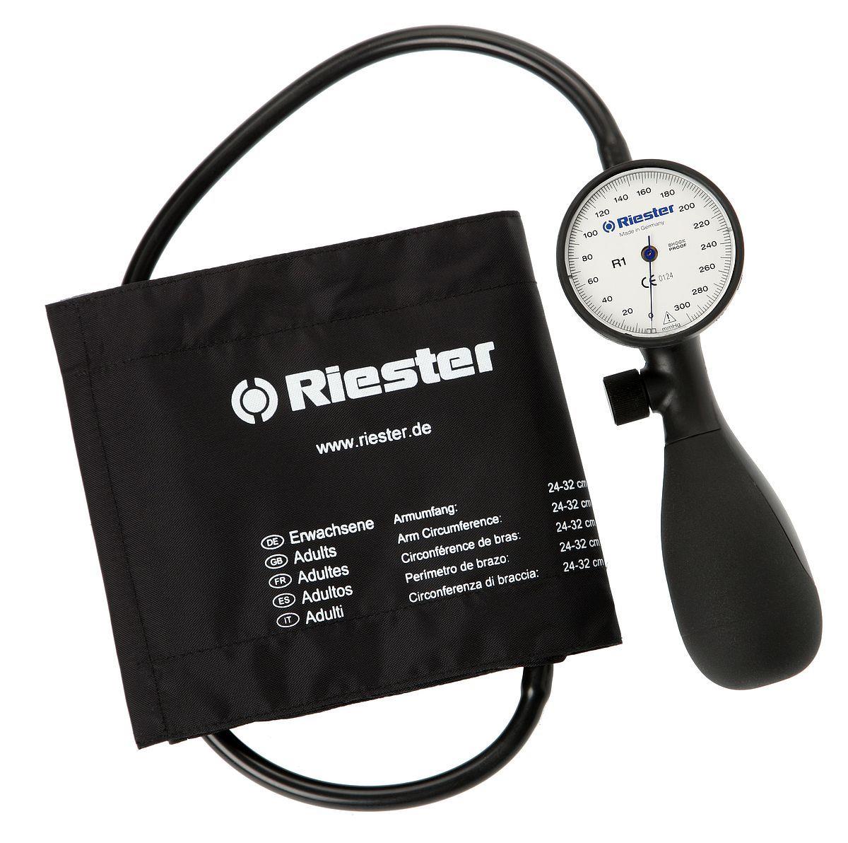 RIESTER R1 shock-proof® Blutdruckmessgerät Set mit Box und 3 Manschetten