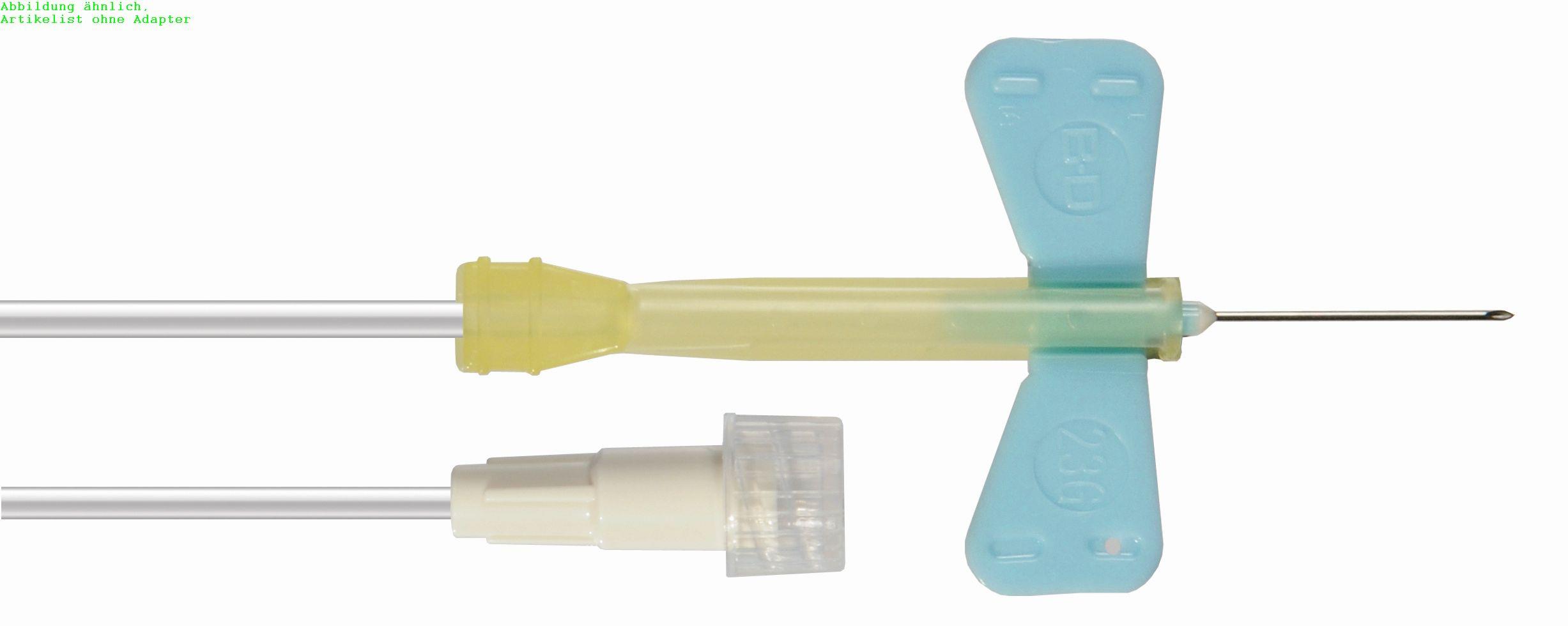 BD Vacutainer Safety-Lok 23G 0,6x19mm AP 50 blau, Blutentnahmeset ohne Adapter