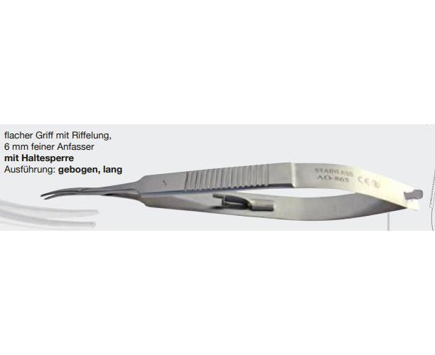 Scilo Nadelhalter CASTROVIEJO gebogen PK 20 Länge 145mm, steril