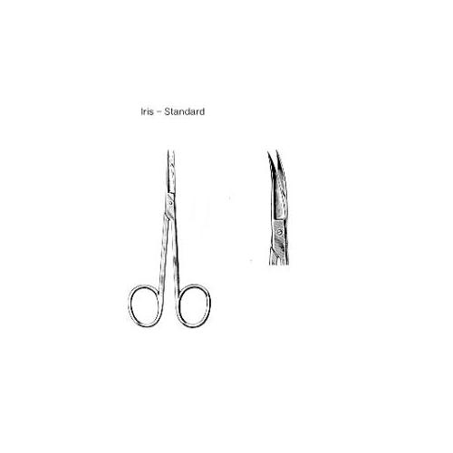Chirurgische Schere Iris Standard 11,5cm gebogen sp/sp TC Schneiden