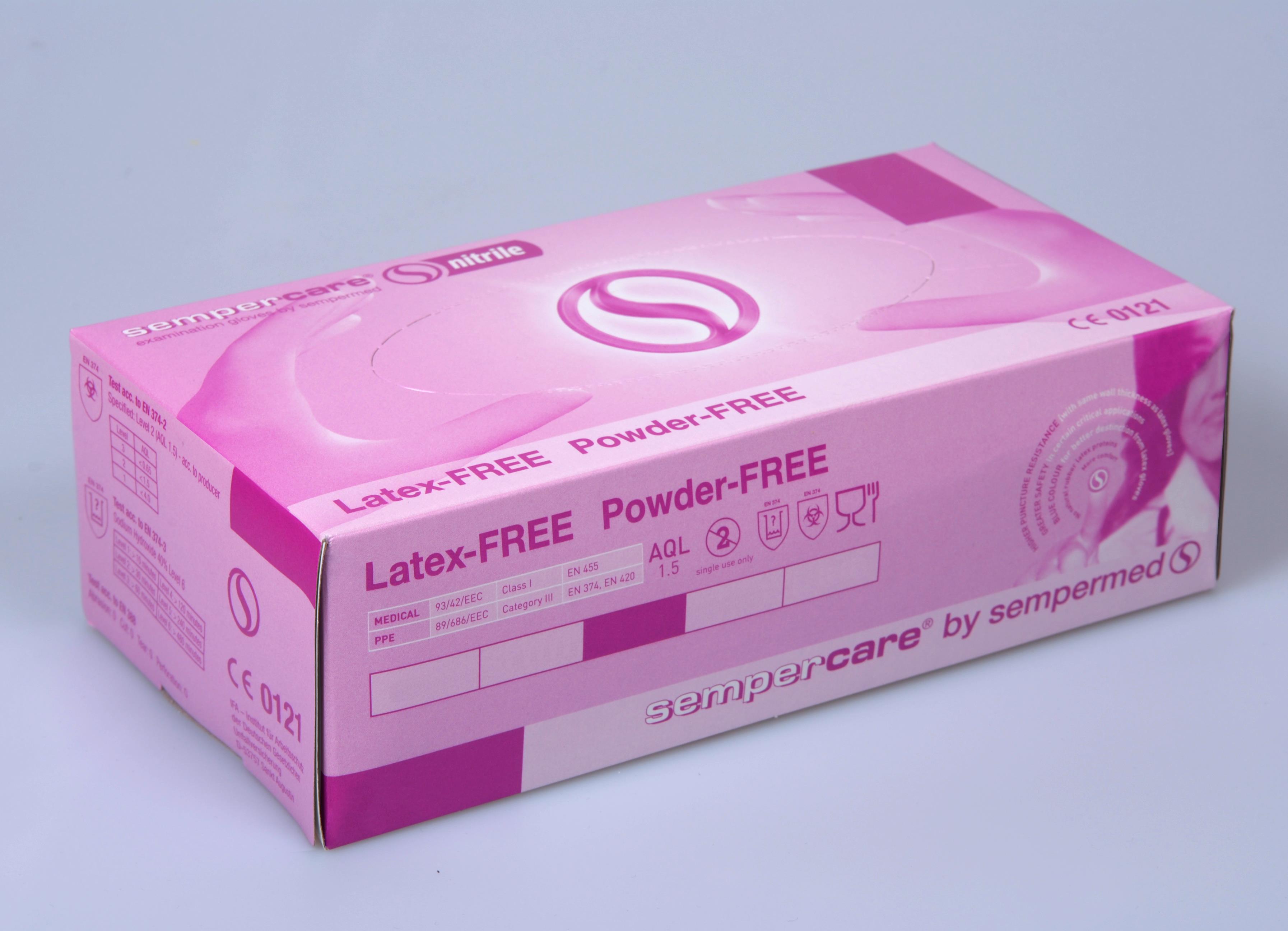 Sempercare Nitrile US-Handschuh ungepudert, blau, Gr. S, 100 Stk