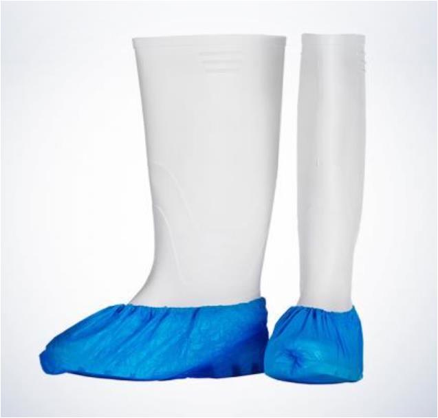 Med-Comfort OP-Überziehschuhe light AP 100 blau, antist. PE-Folie