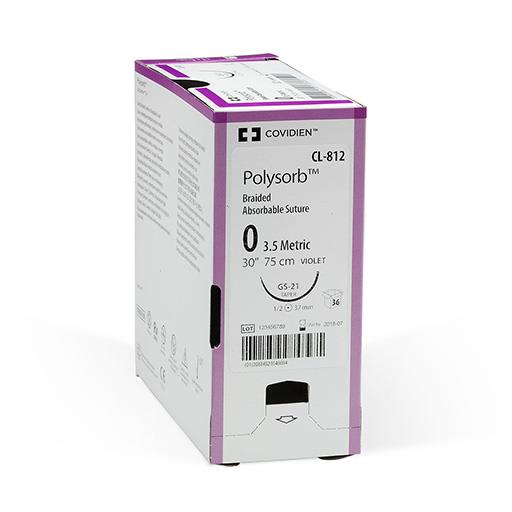 Medtronic, Inc. Polysorb 2/0 violett GL183 AP 36 CV-25 75cm - Bild 2